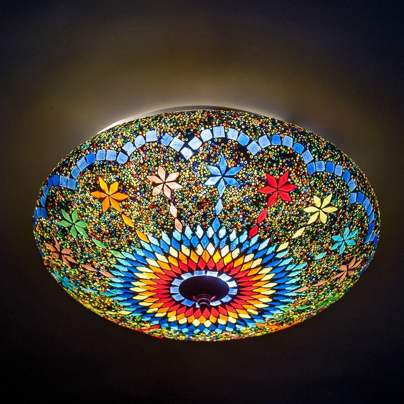 Plafonnier mosaïque orientale - diamètre 38 cm