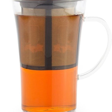 Theeglas met filter en deksel 280ML