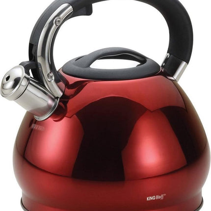 Fluitketel - 3.4 liter - rood - Glans
