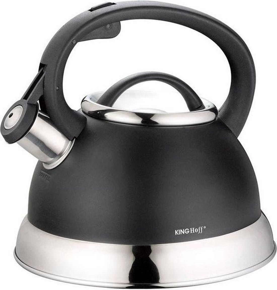 Kinghoff fluitketel RVS 2,2 liter – met fluit, geschikt voor inductie