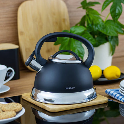 Fluitketel - 2.2 liter - RVS/INOX - met fluit