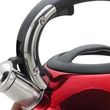 Fluitketel - 3.4 liter - rood - Glans