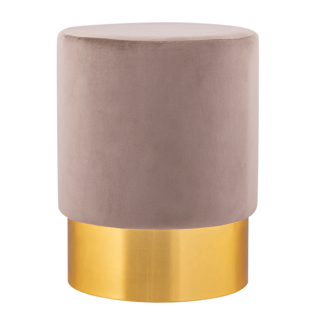 Velvet stool - Modern - Round - Velvet & Metal pouffe Ø 31 H 43 cm