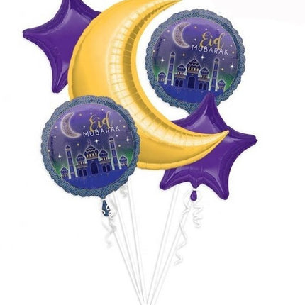Set van eid mubarak folieballonnen