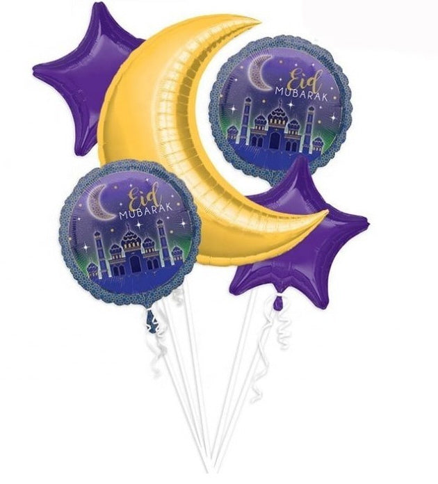Set aus Eid Mubarak Folienballons