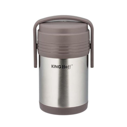 Food Thermos - Roestvrijstalen Lunchbox - 3 Aparte Containers (0,3L + 0,68L + 0,32L) - Dubbelwandig - Warm & Koud Urenlang - 1,5L Totale Capaciteit - Licht & Onbreekbaar