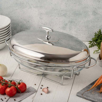Chafing dish oval- voedsel warmer 3.2L