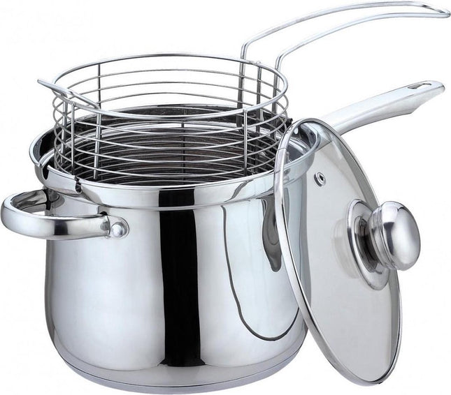 Kinghoff frietpan - 3,6L - rvs - alle warmtebronnen