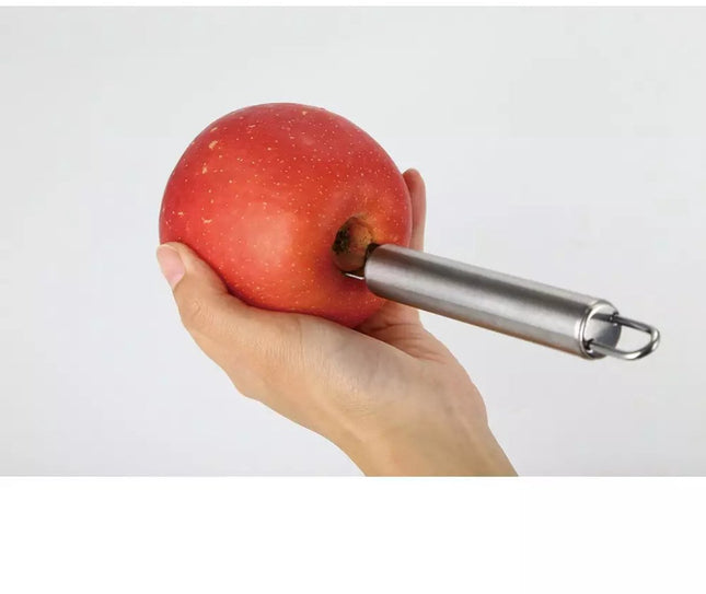 Kinghoff Fruitkernverwijderaar - RVS Staal, Appels, Peren, Tomaten - Gemakkelijk en Hygiënisch Keukengereedschap - Klokhuisverwijderaar