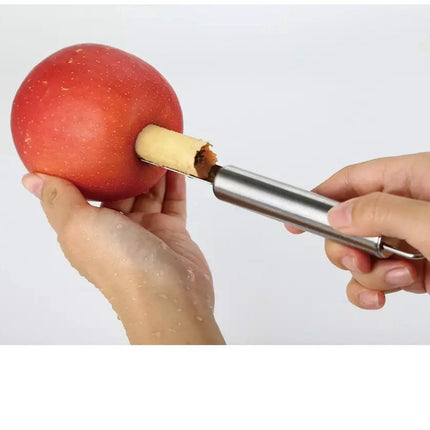 Kinghoff Fruitkernverwijderaar - RVS Staal, Appels, Peren, Tomaten - Gemakkelijk en Hygiënisch Keukengereedschap - Klokhuisverwijderaar