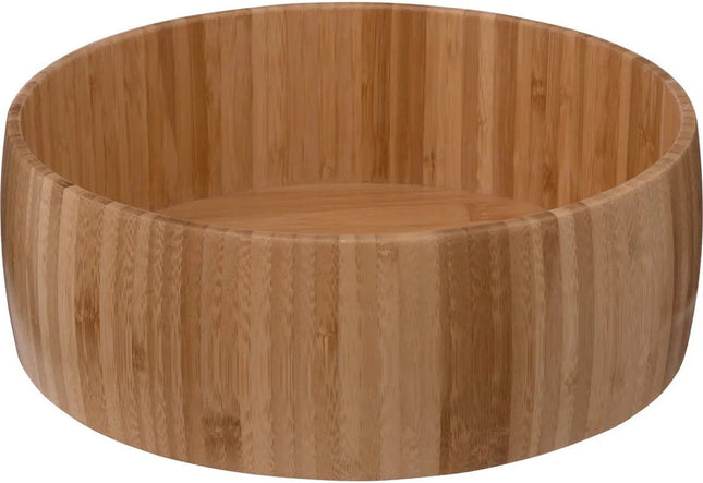 5Five Fruitschaal/fruitmand Bali - bamboe hout - D29 x H10 cm - bruin - rond
