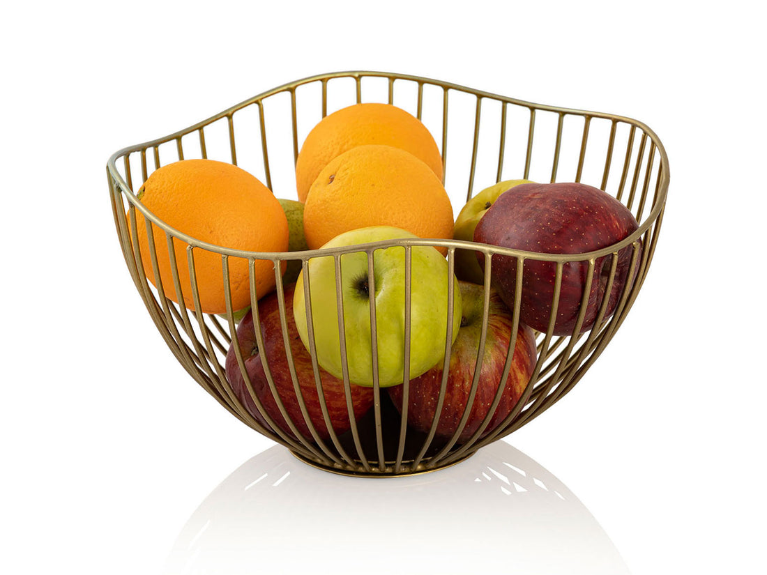 Gold Metal Fruit Bowl