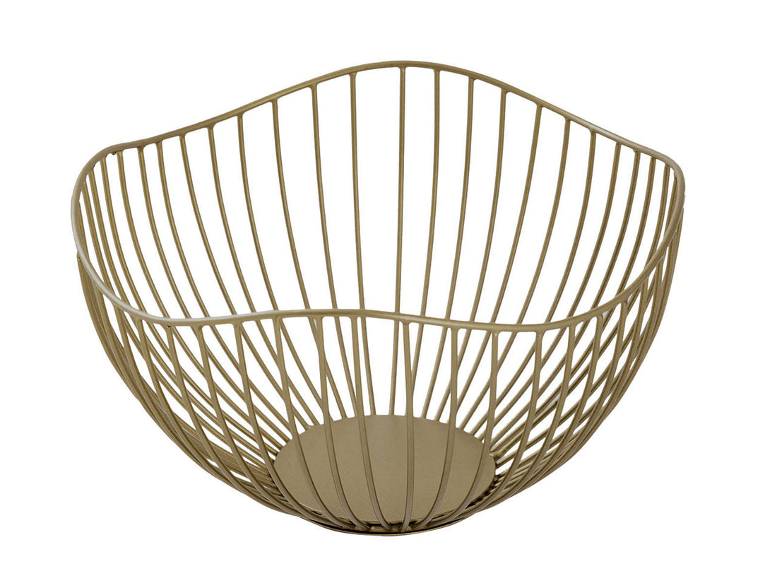 Gold Metal Fruit Bowl