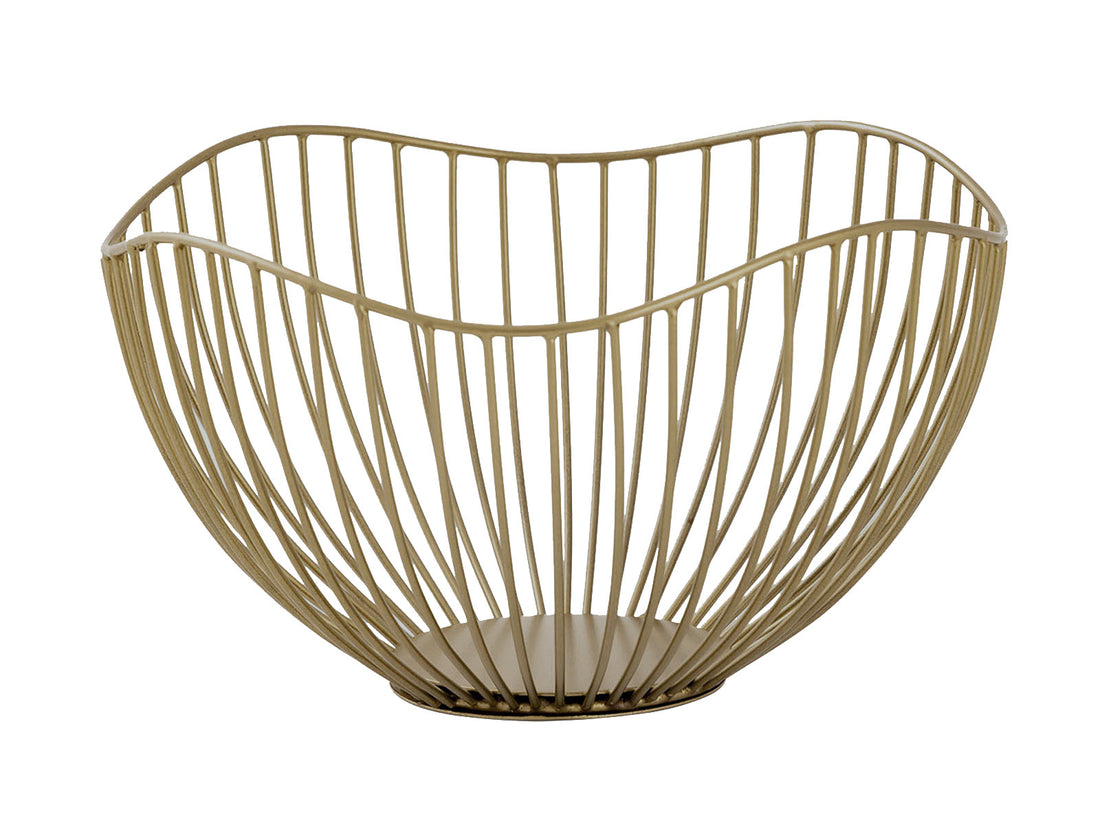 Gold Metal Fruit Bowl