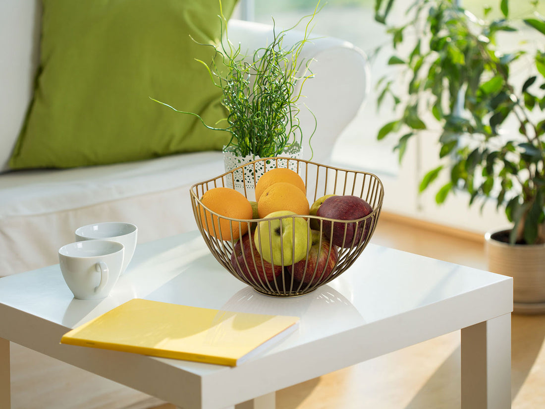 Gold Metal Fruit Bowl