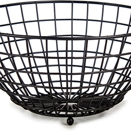 Fruitschaal - Fruitmand - Zwart - Staal - Ø 28 cm H 11 cm
