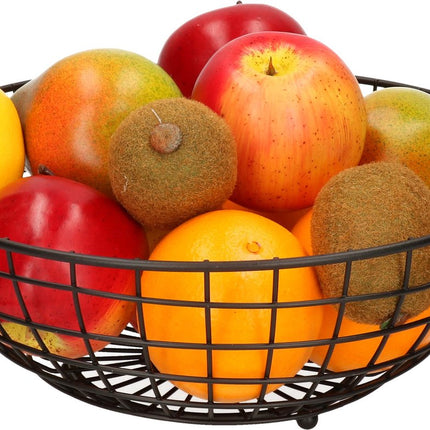 Fruitschaal - Fruitmand - Zwart - Staal - Ø 28 cm H 11 cm