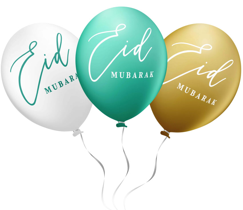 Ballons Eïd Moubarak assortis - 6 pièces
