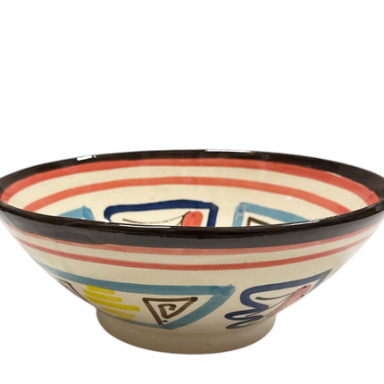 Handgeschilderde Marokkaanse kom - 24 cm - levendige kleuren