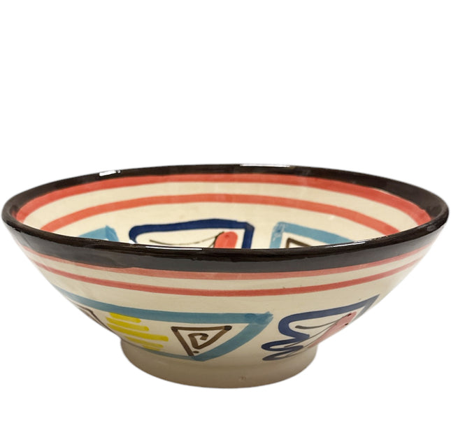 Handgeschilderde Marokkaanse kom - 24 cm - levendige kleuren
