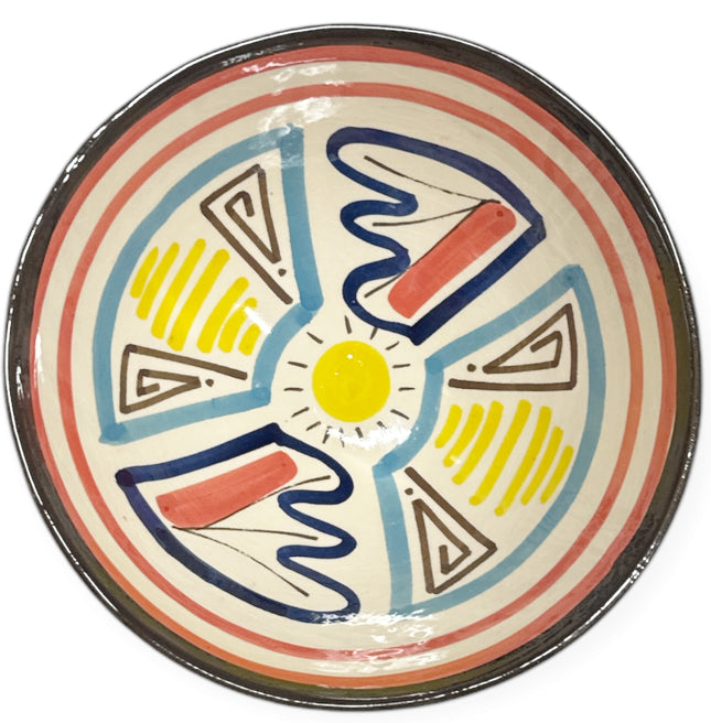 Handgeschilderde Marokkaanse kom - 24 cm - levendige kleuren