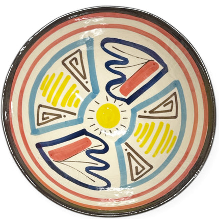 Handgemaakte en handbeschilderde Marokkaanse kom 20 cm