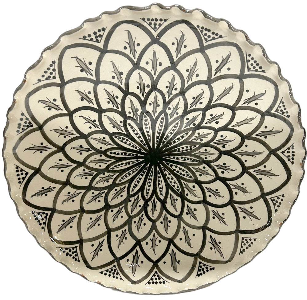 Ribbed Moroccan bowl grey Ø35
