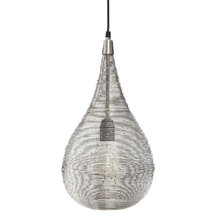 Gestreepte metalen hanglamp