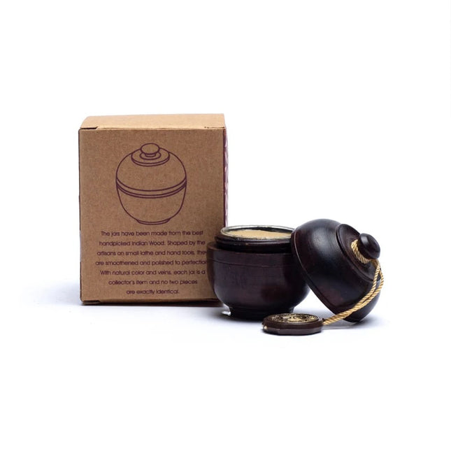 Geurcrème Roos in rozenhout potje