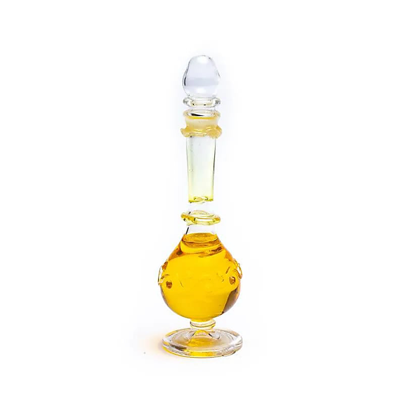 Fragrance oil in hand-blown bottle lily of the valley