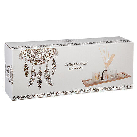 Scent sensation on a nice tray - Perfume diffuser and Scented candle set