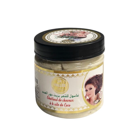 Ghassoul Haarmasker met Kokosolie – Natuurlijke Klei voor Sterk & Glanzend Haar – 100g
