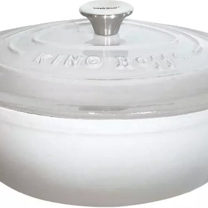 Kinghoff - gietijzeren braadpan - ovaal - 30cm - 4,5L - Grijs - emaille
