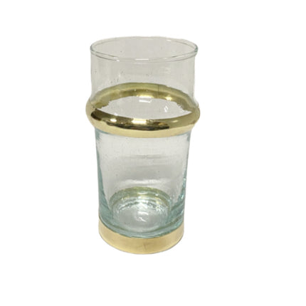 Marokkaans beldi glas goud 12 cm