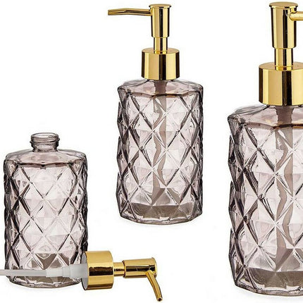 Glas dispenser zeeppompje - goud