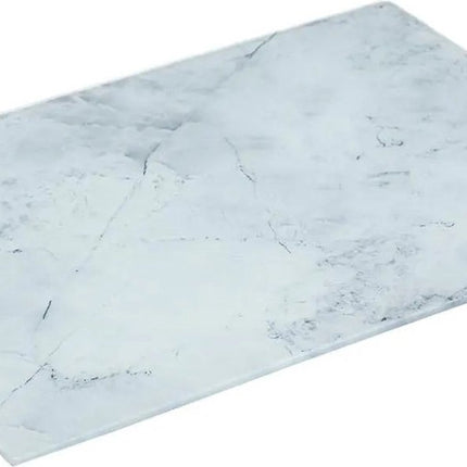 Glas Snijplank - Marmeren Motief - 4 in 1: Aperitief Bord - Snijden - Serveren - 40 x 30 cm