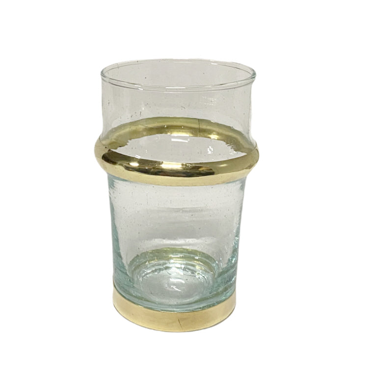 Verre beldi marocain doré 9 cm