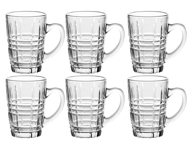 Set van 6 glazen  - Mokken met handvat