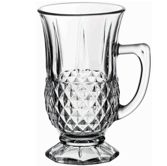 Drinkglazen met handvat – set van 6, helder glas, vaatwasserbestendig – foto 2