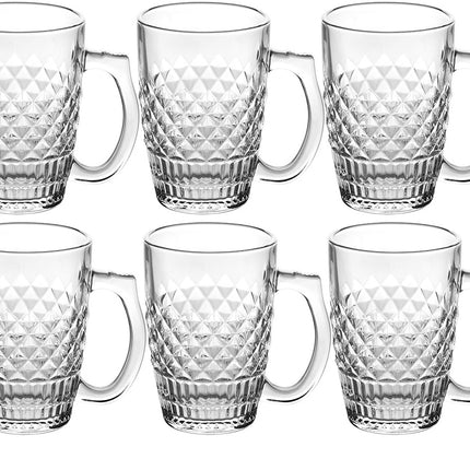 Set van 6 glazen met handvat