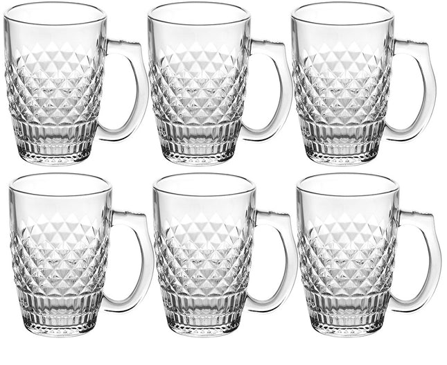 Set van 6 glazen met handvat