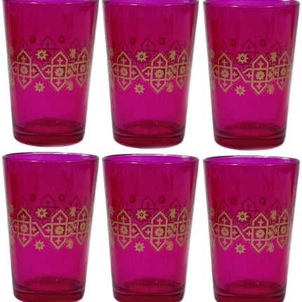 Gekleurde theeglazen 6 stks.