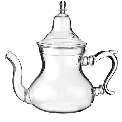 Marokkaanse glazen theepot met warmer