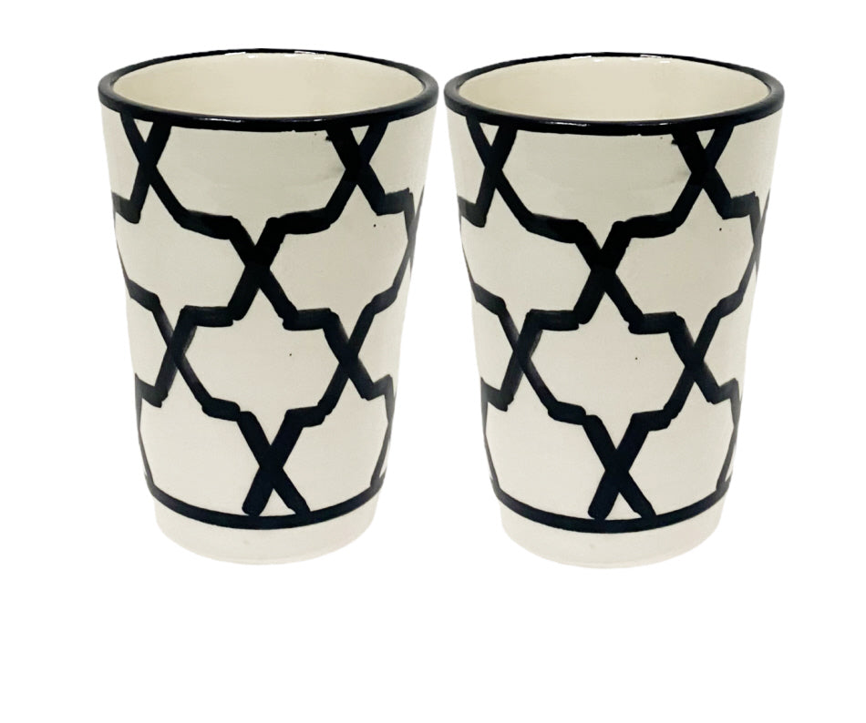 Lot de 2 tasses en céramique marocaine