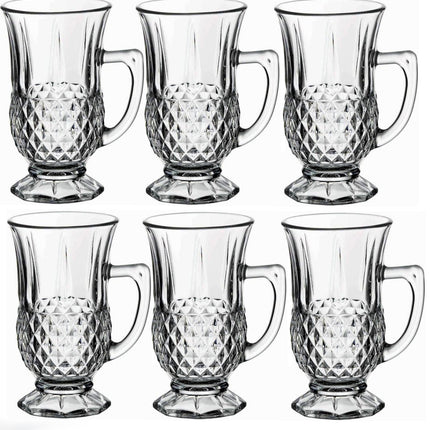 6 Luxe drinkglazen met handvat
