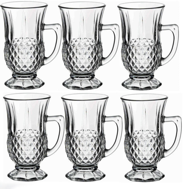 6 Luxe drinkglazen met handvat