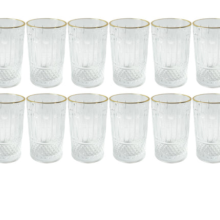 Glazen gouden rand - set van 12 stuks - 180 ml