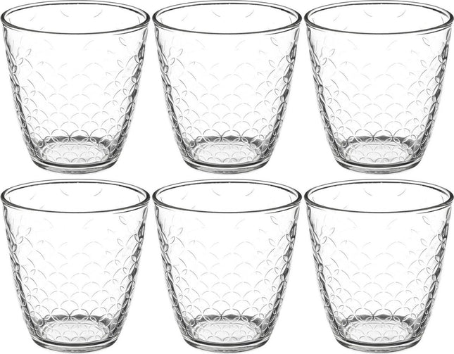 Set van 6x stuks water/sap glazen Rome 250 ml van glas