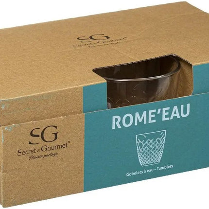 Set van 6x stuks water/sap glazen Rome 250 ml van glas