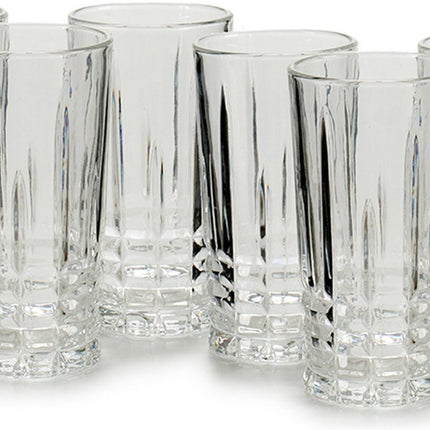 Glazen schenkkan/karaf 1liter met 6 drinkglazen van 250 ML